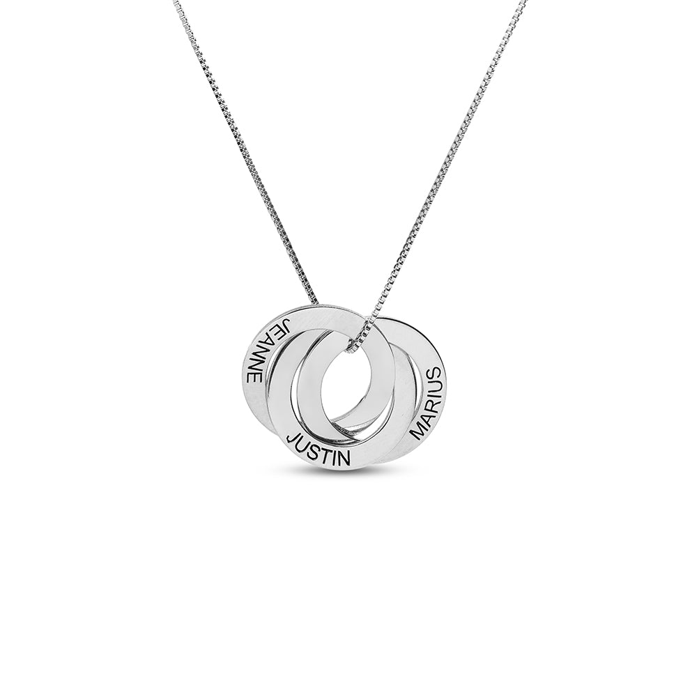 Engraved Russian Ring Necklace Sterling Silver Jewelry Treasures