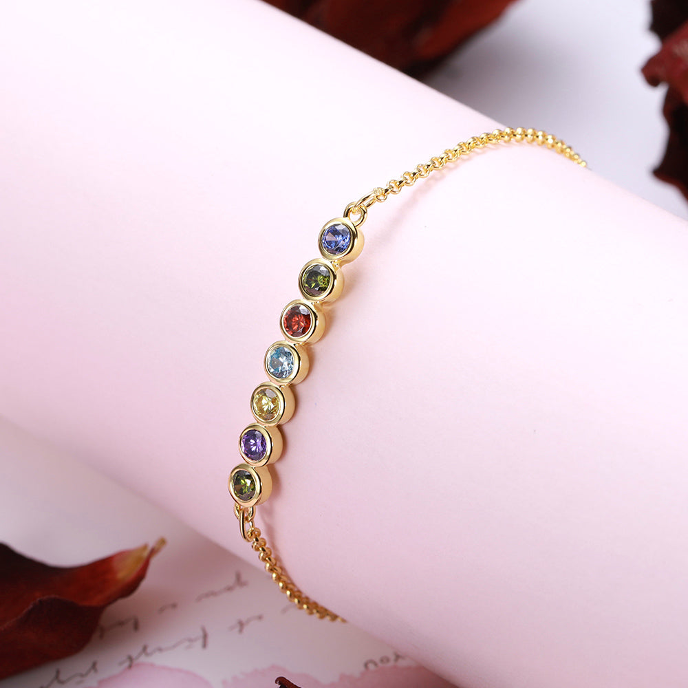 Personalized Birthstone Bracelet Sterling Silver Jewelry Treasures