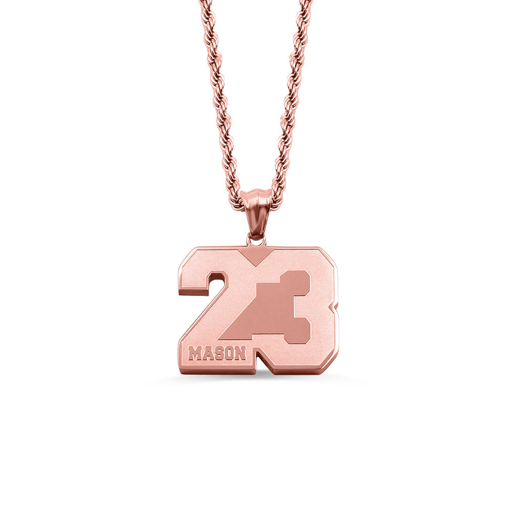 Personalized Sports Number Necklace Stainless Steel Jewelry Treasures