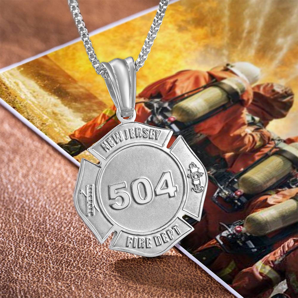 Custom Firefighter Necklace Jewelry Treasures