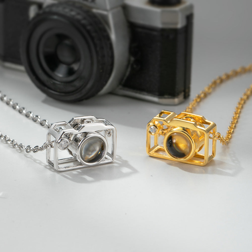 Personalized Camera Projection Necklace Jewelry Treasures