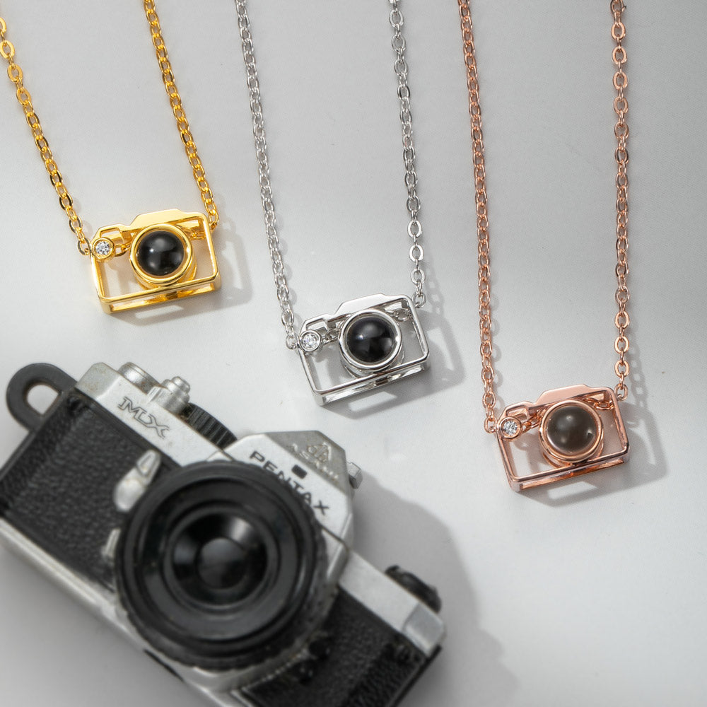 Personalized Camera Projection Necklace Jewelry Treasures