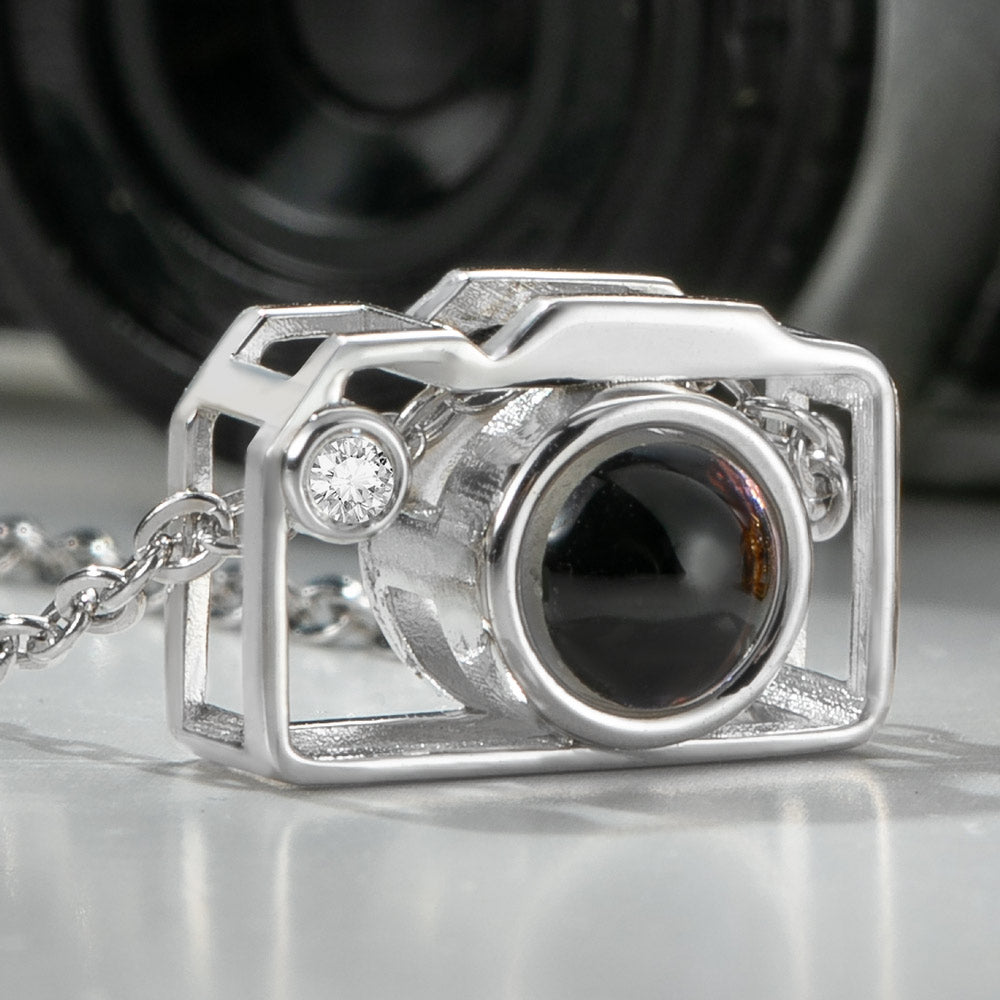 Personalized Camera Projection Necklace Jewelry Treasures