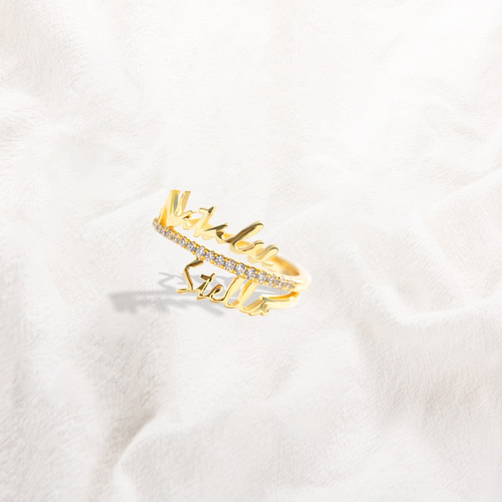 Personalized 1-6 Names Ring