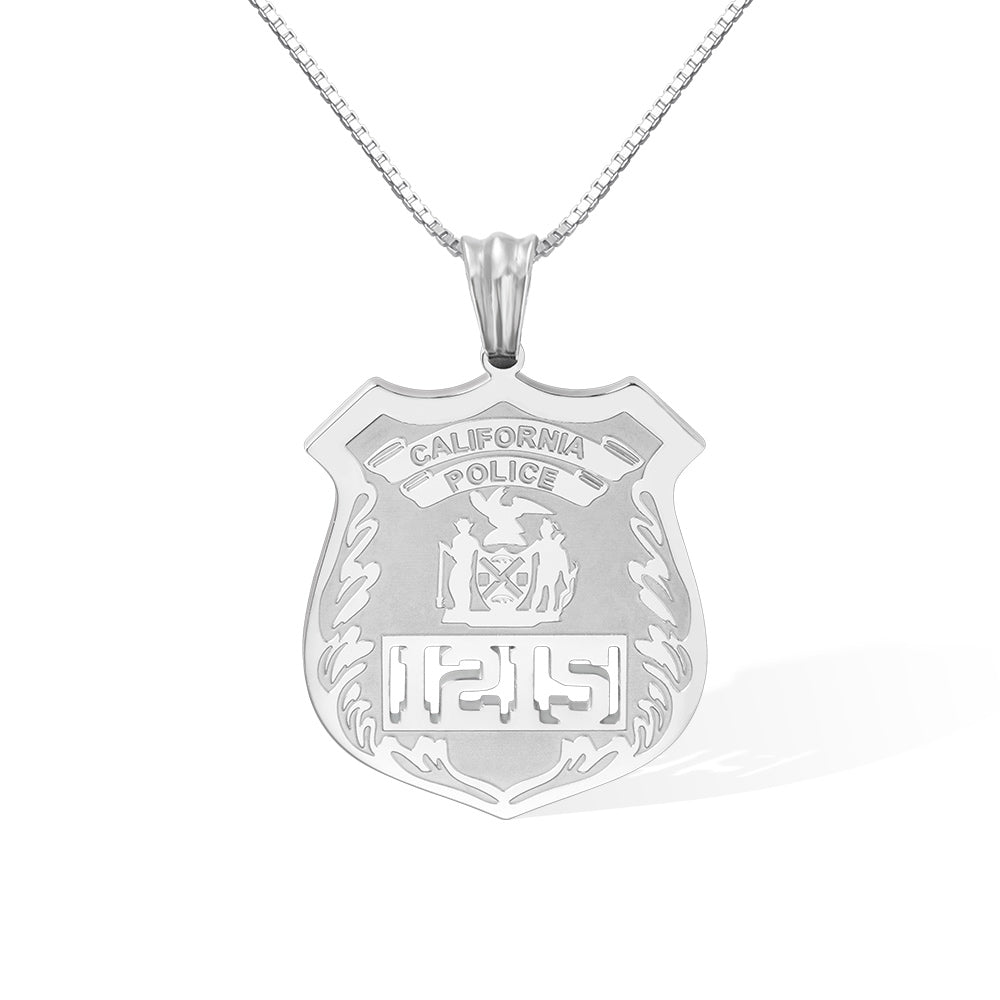 Customized Police Badge Necklace Jewelry Treasures