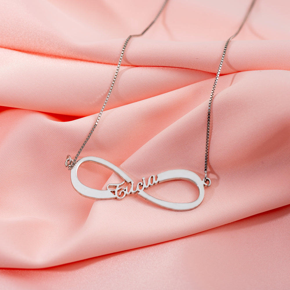 Personalized Infinity Name Necklace Sterling Silver Jewelry Treasures