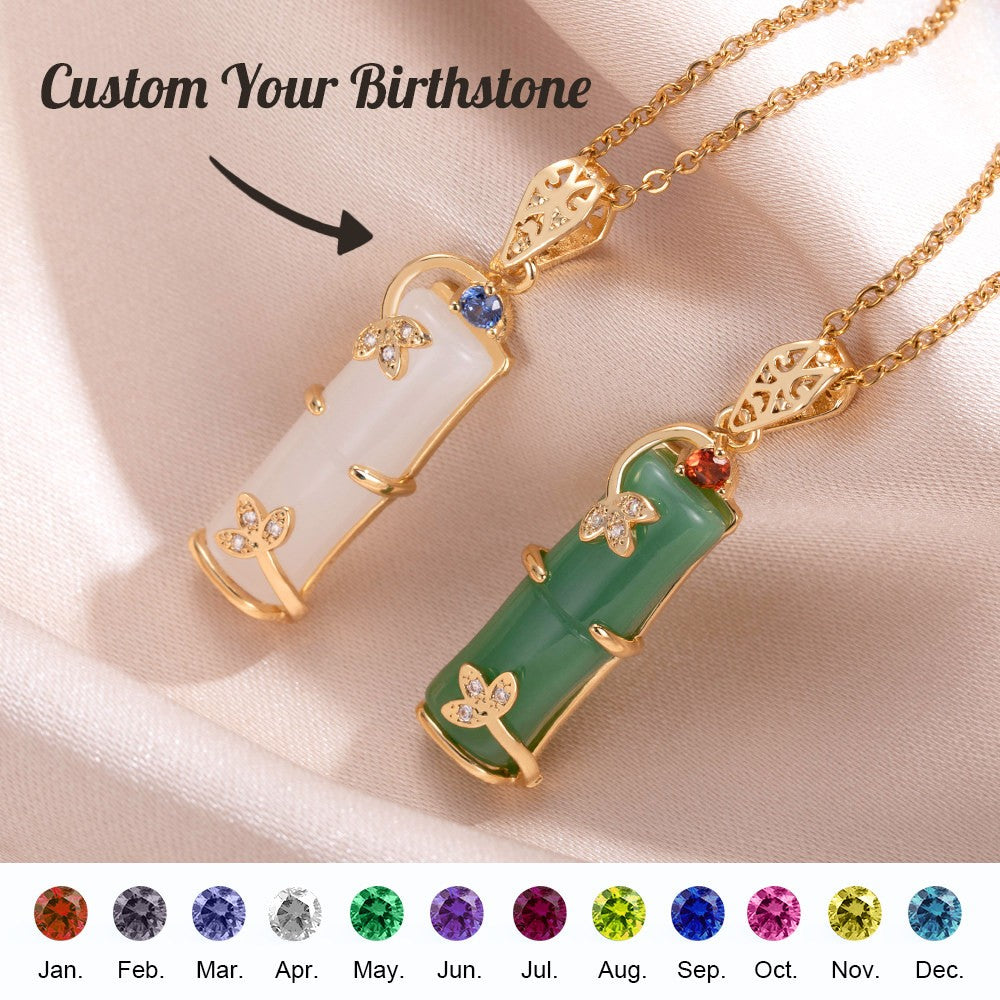 Jade Necklace with Birthstone, Jade Amulet Necklace Jewelry Treasures