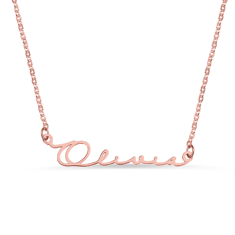 Personalized Minimalist Name Necklace Sterling Silver Jewelry Treasures