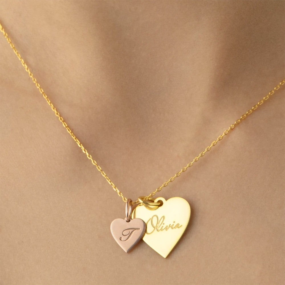 Custom Heart Name Necklace Jewelry Treasures