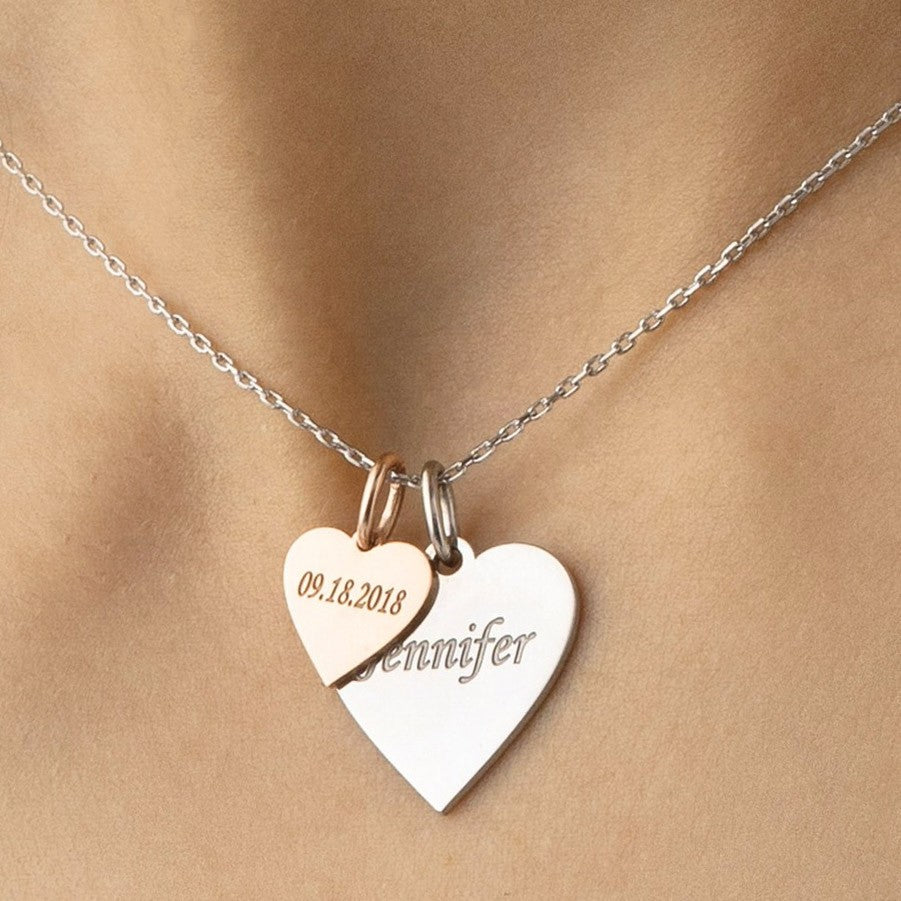 Custom Heart Name Necklace Jewelry Treasures