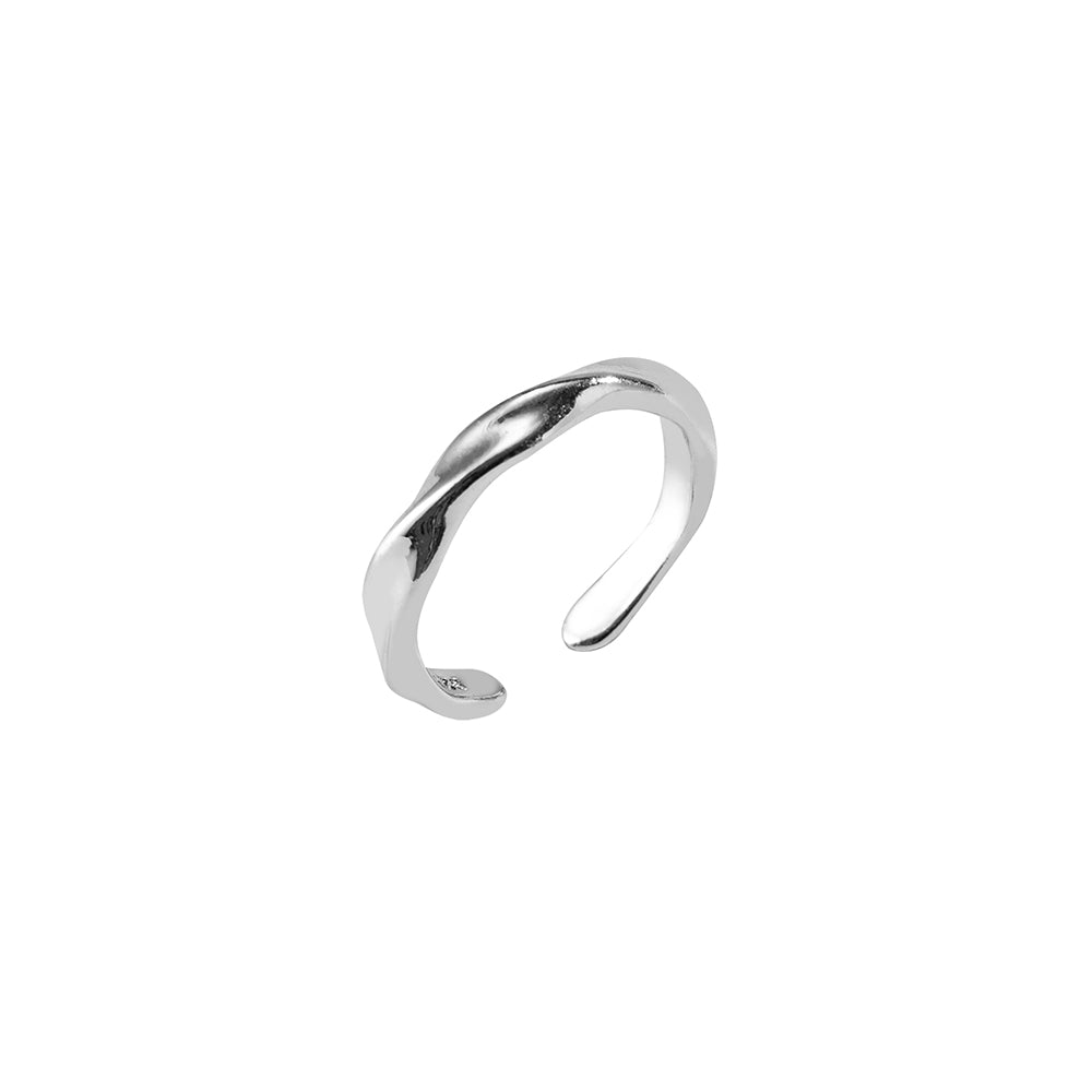 Adjustable Wavy Band Ring, Ring, Stainless Steel Unisex Stackable Ring, Birthday/Anniversary/Valentine's Day Gift for Men/Women/Mom/Friends/Lover Jewelry Treasures