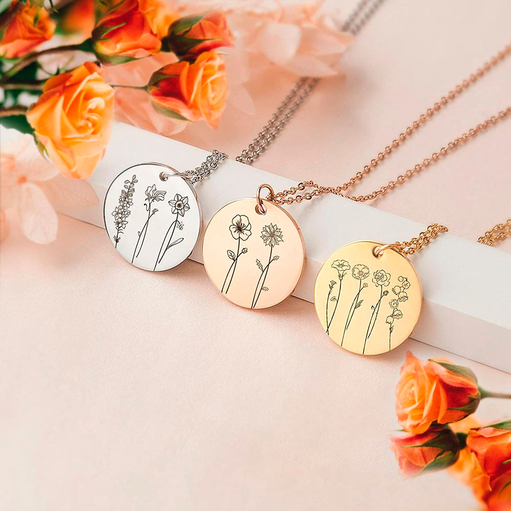 Multiple Birth Flowers Necklace Jewelry Treasures