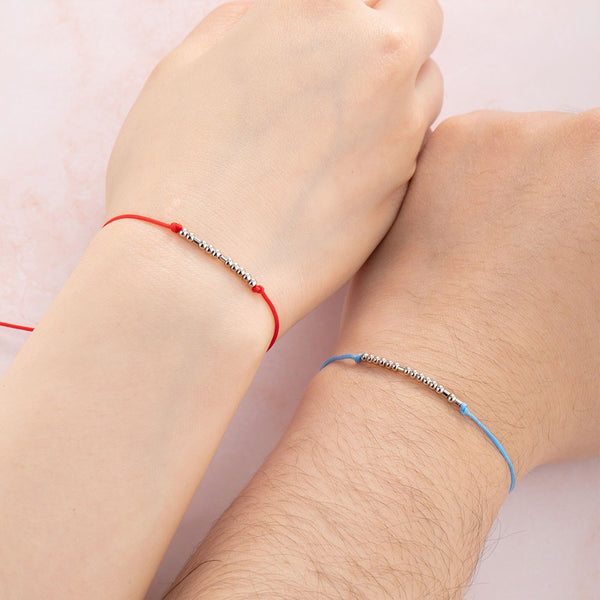 Couple Name Morse Code Bracelets, Long Distance Relationship Bracelets Jewelry Treasures