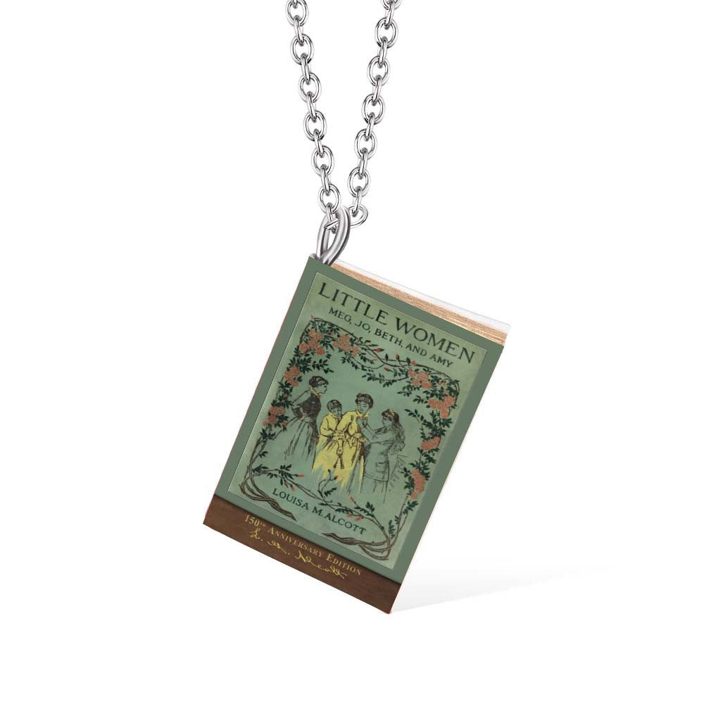 Photo Custom Book Necklace, Personalized Book Name & Authors Jewelry Treasures