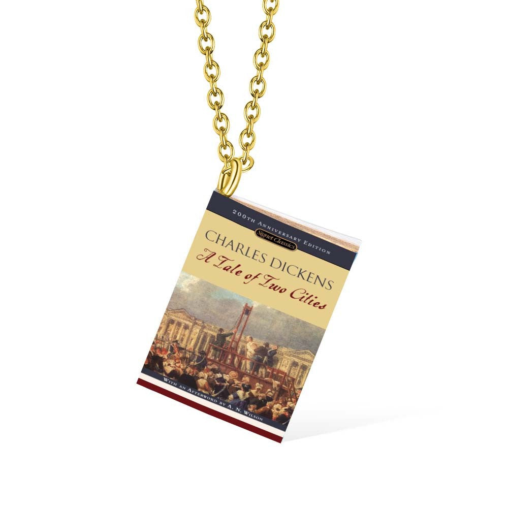 Photo Custom Book Necklace, Personalized Book Name & Authors Jewelry Treasures