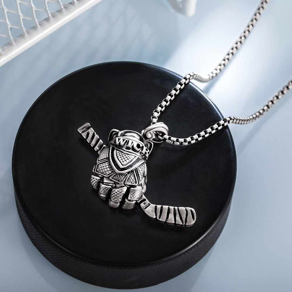 Custom Ice Hockey Necklace, Hockey Jewelry Jewelry Treasures