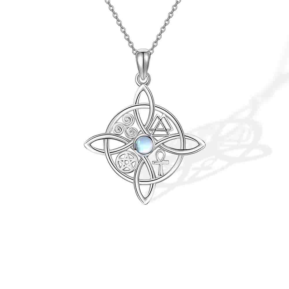 Witches Knot Necklace with Moonstone Jewelry Treasures