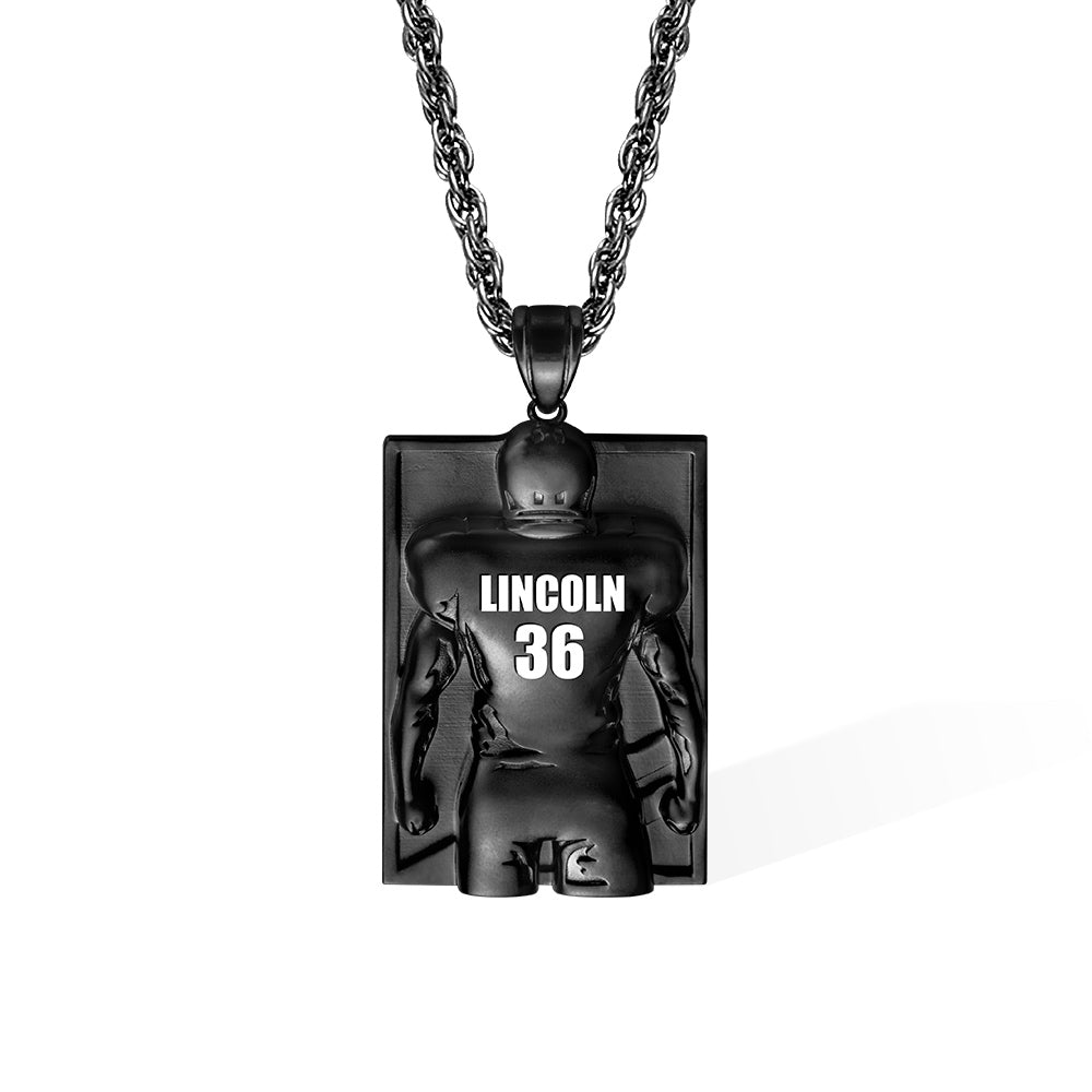 Personalized Football Necklace with Number and Name Jewelry Treasures