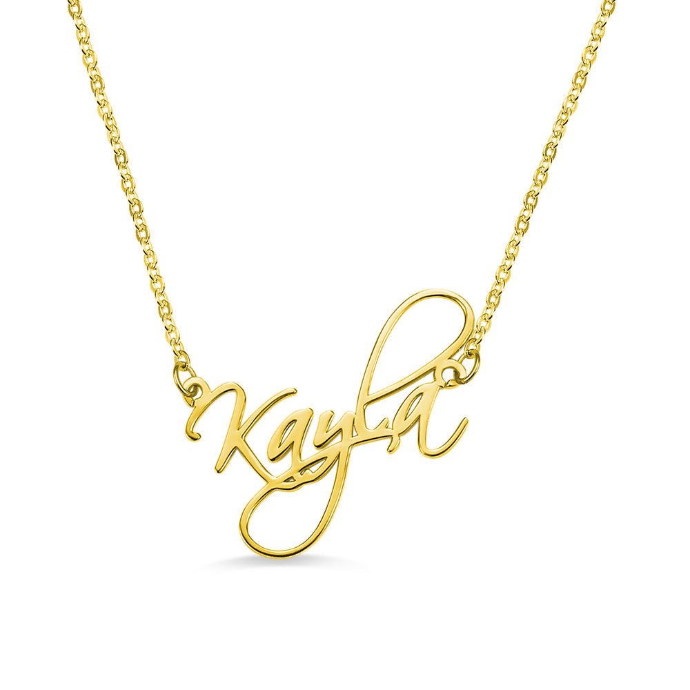 Personalized Calligraphy Name Necklace Stainless Steel Jewelry Treasures