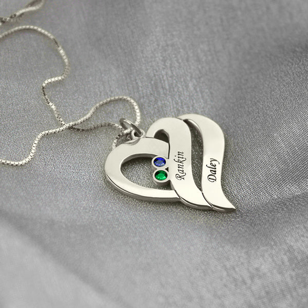 Birthday Gifts for Her: Two Hearts Forever One Necklace Jewelry Treasures