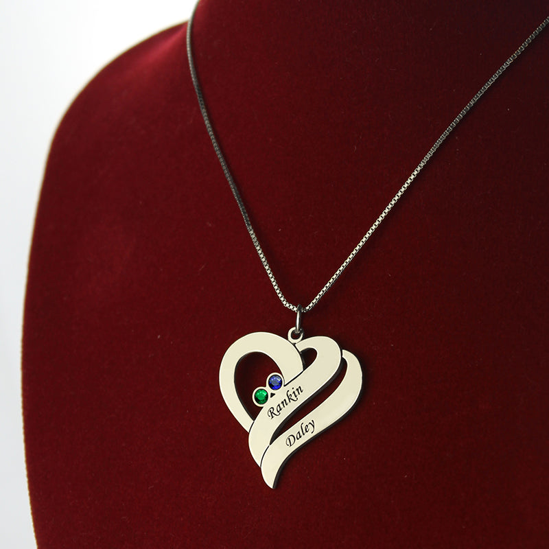 Birthday Gifts for Her: Two Hearts Forever One Necklace Jewelry Treasures