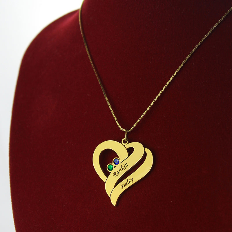 Birthday Gifts for Her: Two Hearts Forever One Necklace Jewelry Treasures