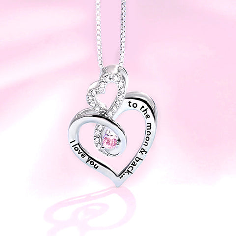 Custom Infinity Heart Birthstone Necklace Sterling Silver Jewelry Treasures