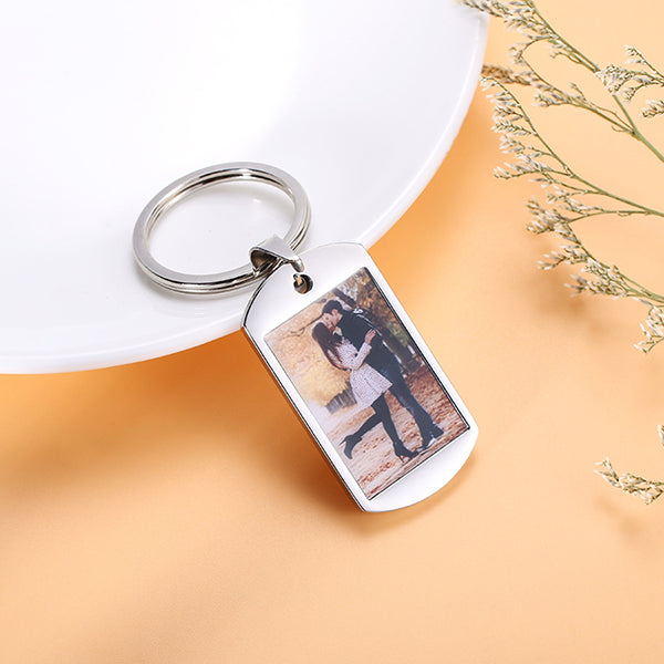 Custom Stainless Steel Photo Dog Tag Necklace & Keychain Jewelry Treasures