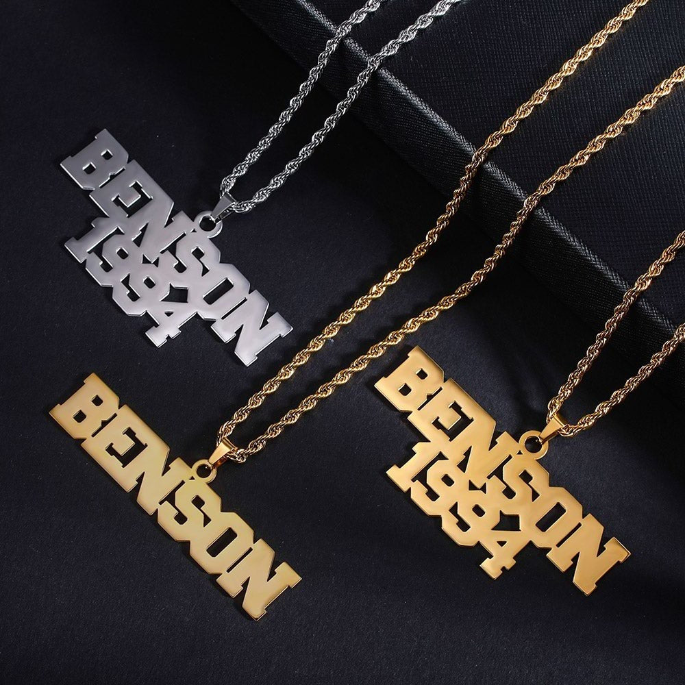 Personalized Hip Hop Name Necklace for Man Jewelry Treasures