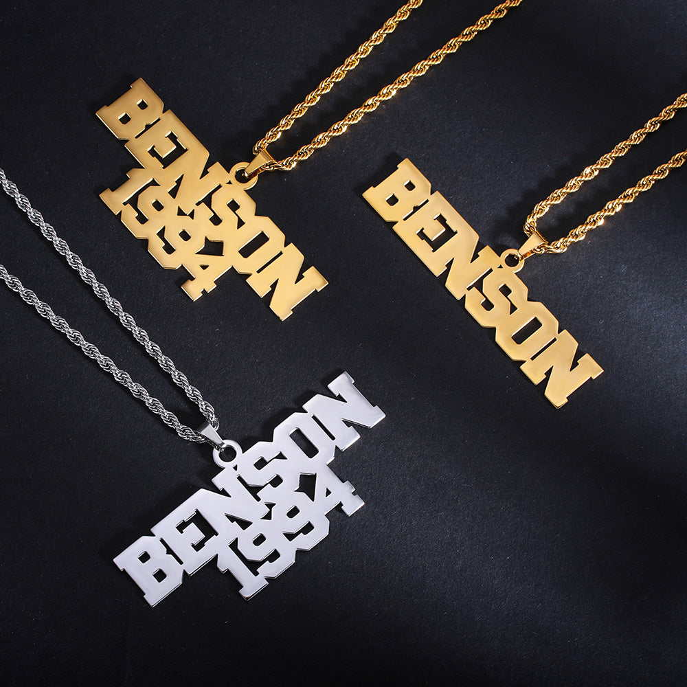 Personalized Hip Hop Name Necklace for Man Jewelry Treasures