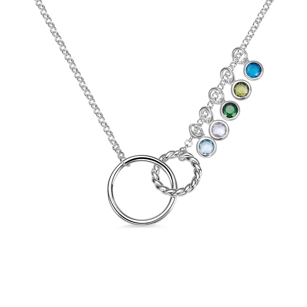 Mother Daughter Birthstone Necklace Sterling Silver Jewelry Treasures