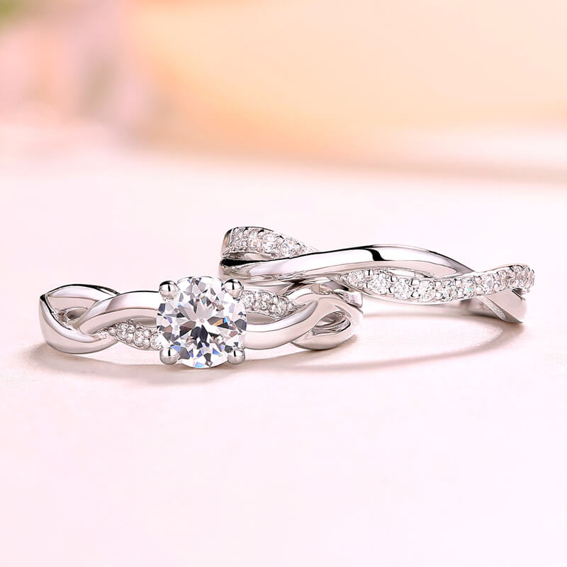 Customized Infinity Love Promise Ring Set Jewelry Treasures