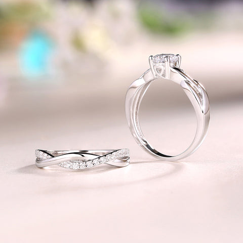 Customized Infinity Love Promise Ring Set Jewelry Treasures