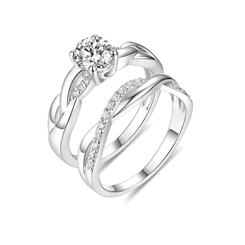 Customized Infinity Love Promise Ring Set Jewelry Treasures