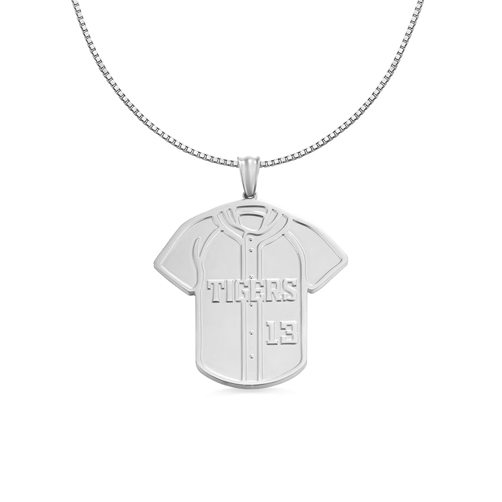 Personalized Name and Number Baseball Jersey Necklace Jewelry Treasures