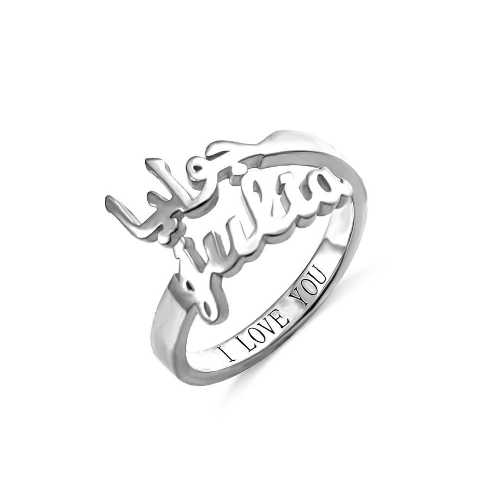 Personalized Name Ring Gift Sterling Silver