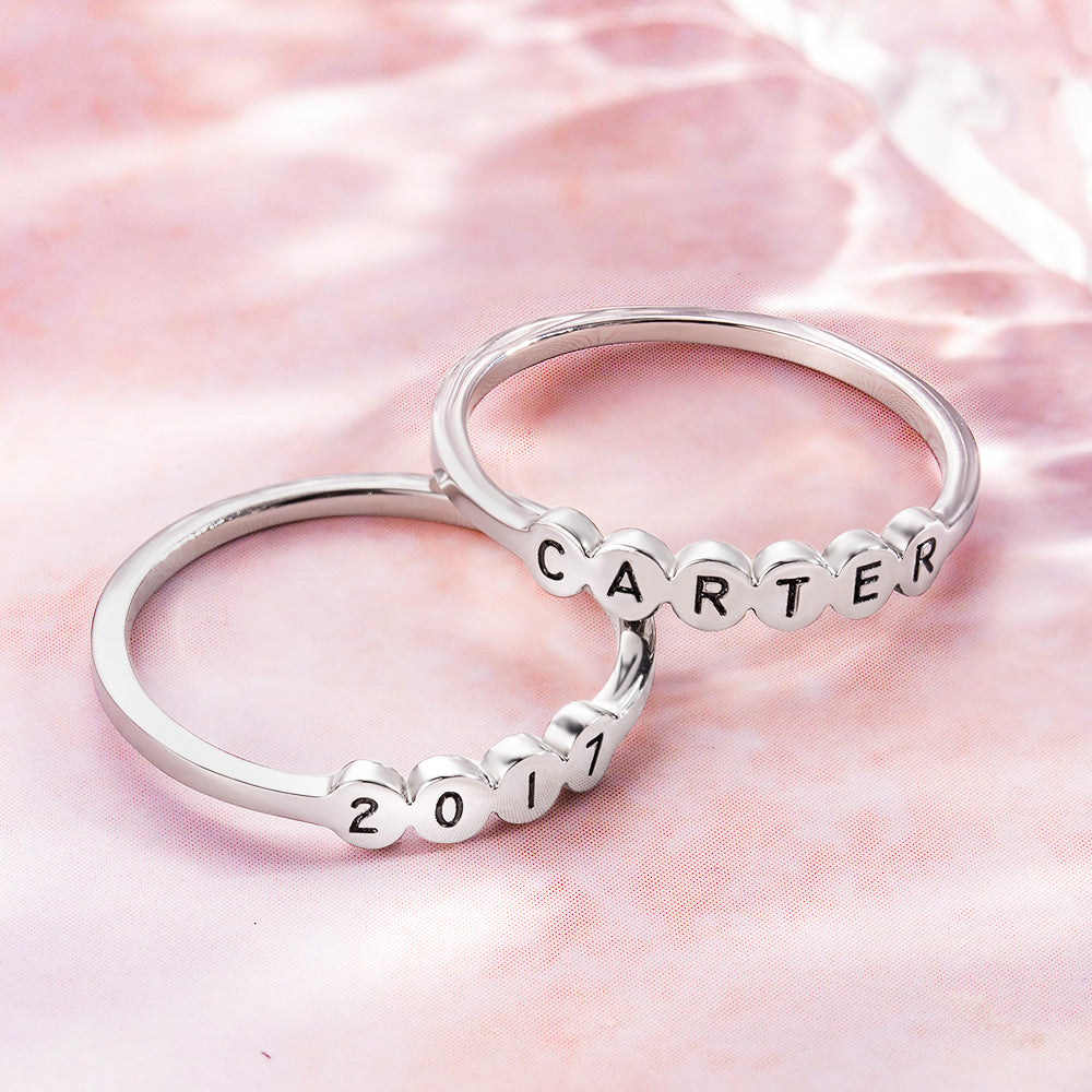 Custom Names/Initial Stacking Rings