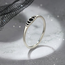 Moon Simple Phase Ring Silver Ring Jewelry Treasures