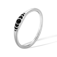 Moon Simple Phase Ring Silver Ring Jewelry Treasures