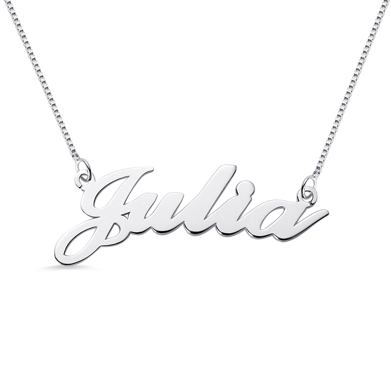 Personalized Classic Name Necklace in Silver Jewelry Treasures