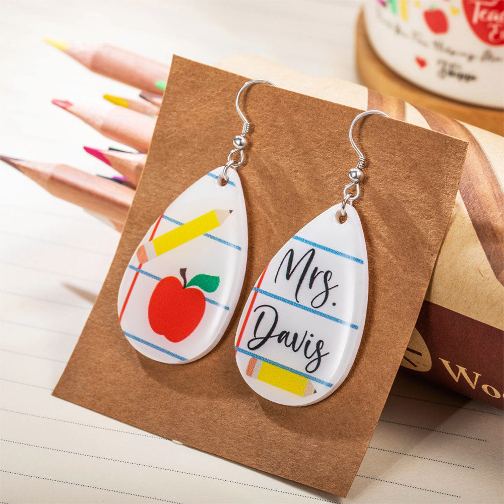 Personalized Teacher Earrings