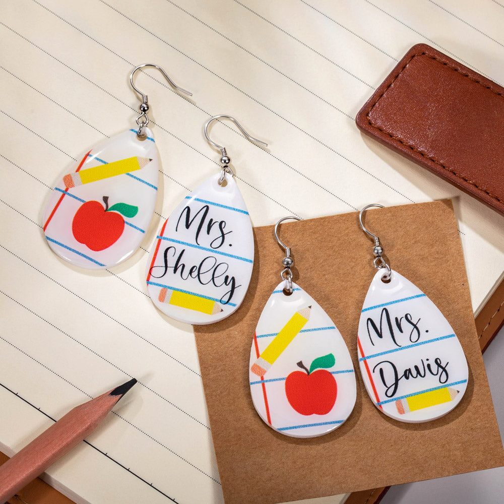 Personalized Teacher Earrings