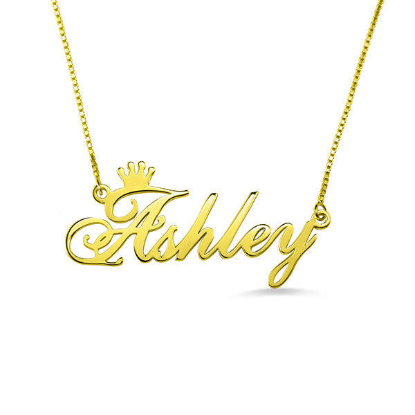 Personalized Name Crown Necklace Sterling Silver Jewelry Treasures