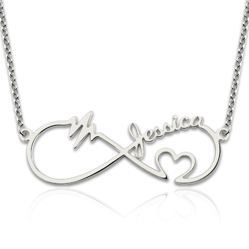 Infinity Heartbeat Necklace Jewelry Treasures