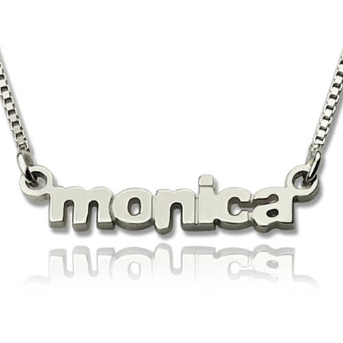 My Tiny Name Necklace Custom Sterling Silver Jewelry Treasures