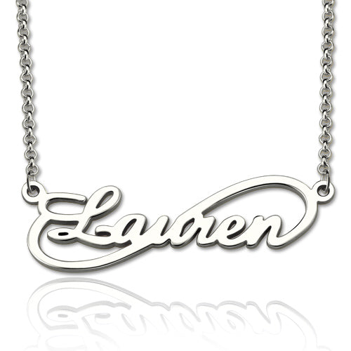 Unique Infinity Style Name Necklace Sterling Silver Jewelry Treasures