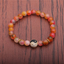 Vintage Simple Style Geometric Agate Stone Inlaid Natural Stone Bracelet