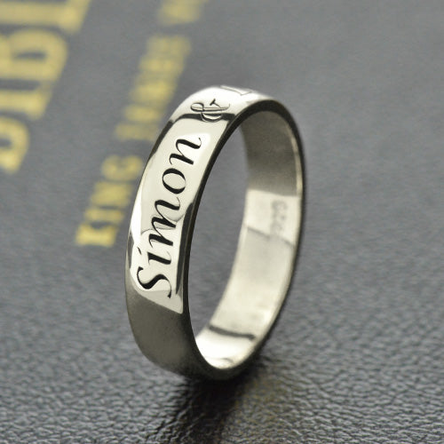 Personalized Promise Name Ring