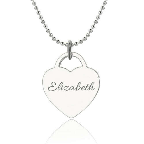 Engraved Heart Class Of… Necklace In Sterling Silver Jewelry Treasures