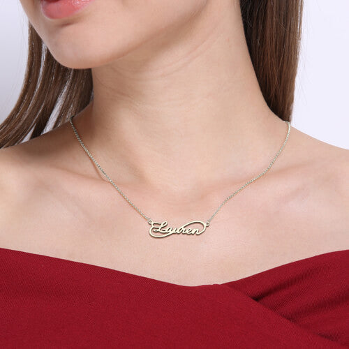 Unique Infinity Style Name Necklace Sterling Silver Jewelry Treasures